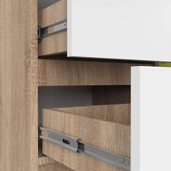 KOMODA K80 JERRY 1D 3SZ PK HRAST SONOMA / BIJELA