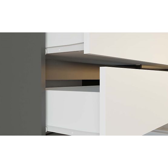 Komoda Malwa 2D3S ANTRACIT BIJELA