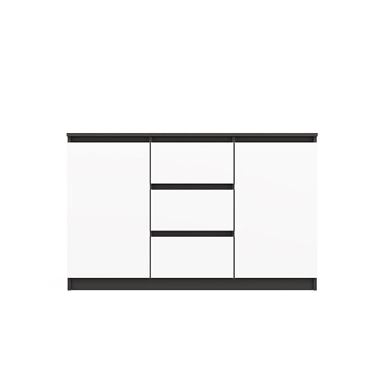 Komoda Malwa 2D3S ANTRACIT BIJELA