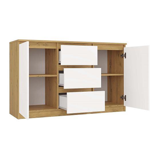 Komoda Malwa 2D3S HRAST ARTISAN BIJELA