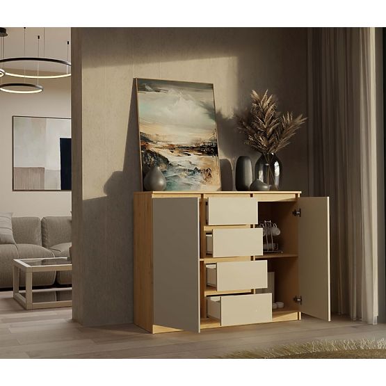 Komoda Malwa 2D4S 120 HRAST ARTISAN KAŠMIR BEŽ