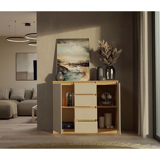 Komoda Malwa 2D4S 120 HRAST ARTISAN KAŠMIR BEŽ