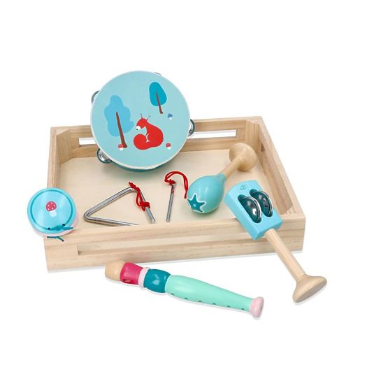 Komplet glazbenih instrumenata s vjevericom