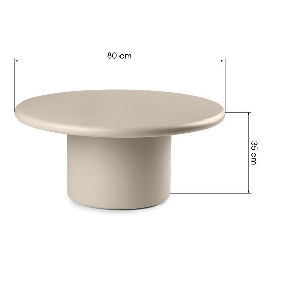 Konferencijski stolić Arce 80 cm, tamno bež, mat