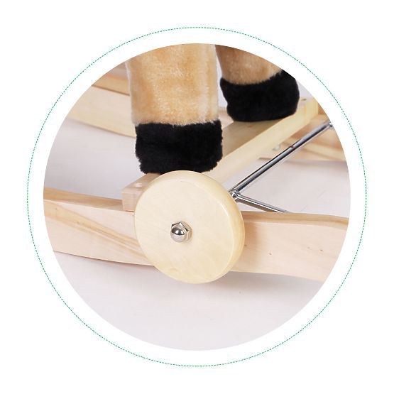 Konjić za ljuljanje 2 u 1 bež boje