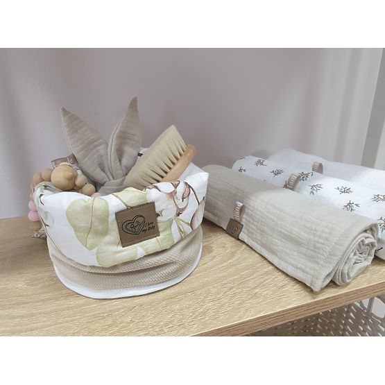 Košara za odlaganje pelena - Cvjetovi od pamuka