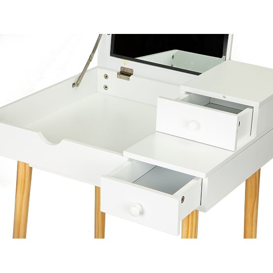 Kozmetički stol s ogledalom i stolicom