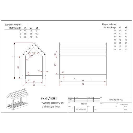 Montessori krevet kućica Chris