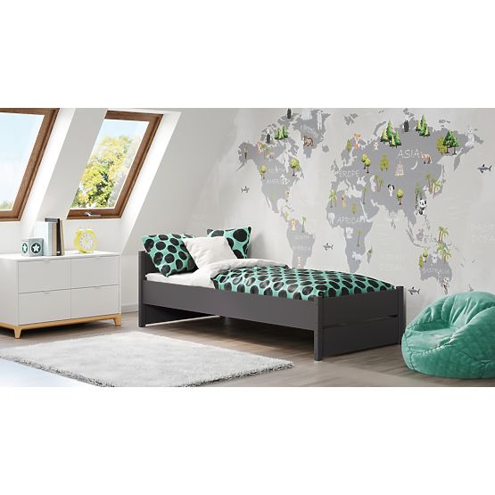 Krevet MARCEL 200x90 siva s ladicom