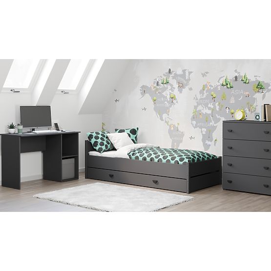 Krevet MARCEL 200x90 siva s ladicom