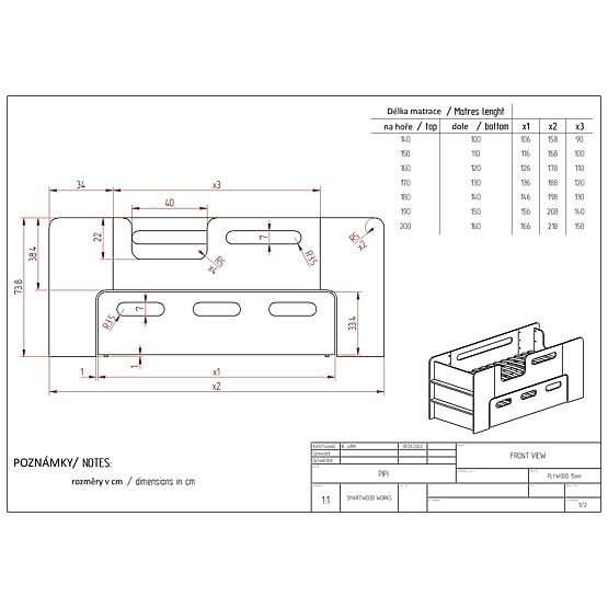 Krevet s ladicom Thomas