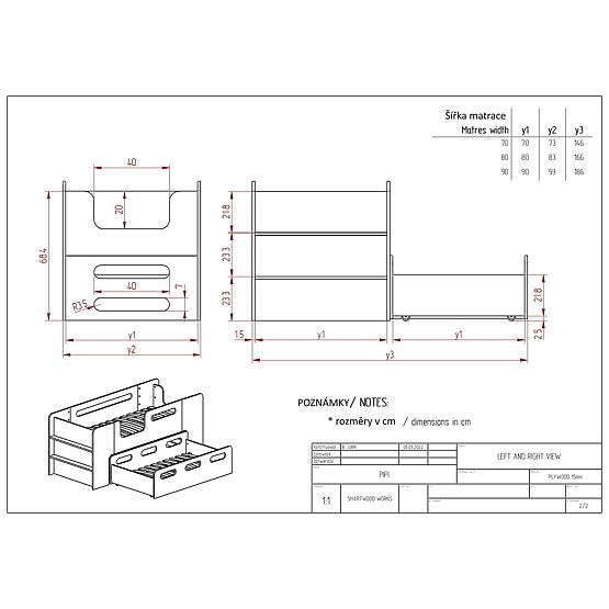 Krevet s ladicom Thomas