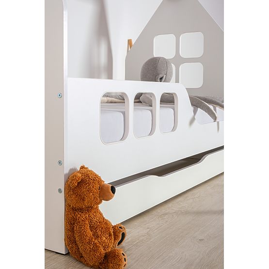 Krevet u obliku kućice Woody 160 x 80 cm - bijela