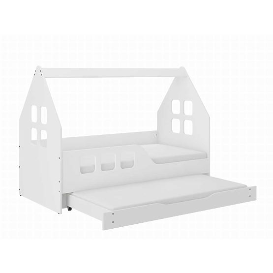 Krevet u obliku kućice Woody 160 x 80 cm - bijela