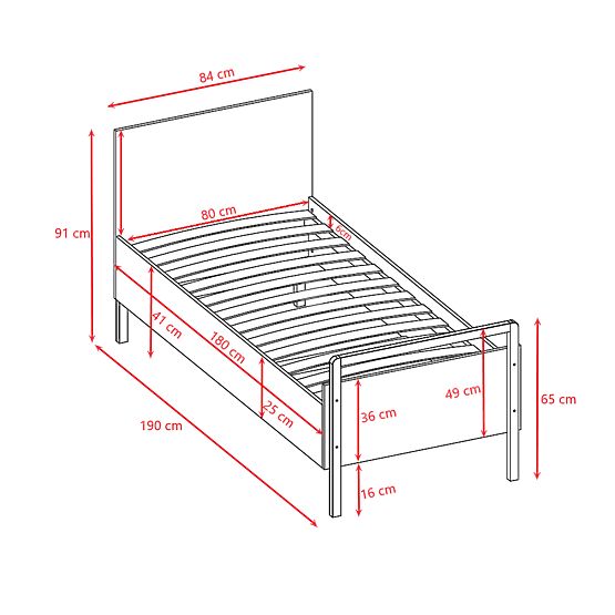 Krevet Viktor 180 x 80 - bijeli