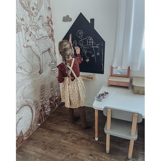 Kućica od ploče sa dimnjakom 100cm