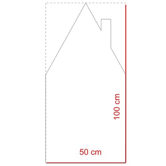Kućica od ploče sa dimnjakom 100cm