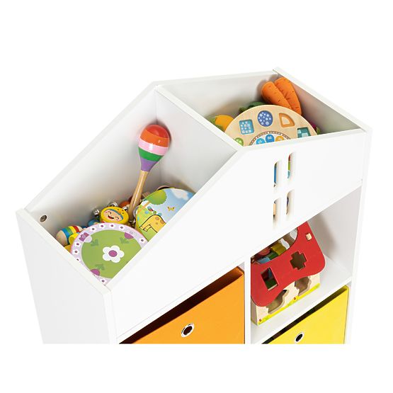 Kućna biblioteka s kutijama za pohranu