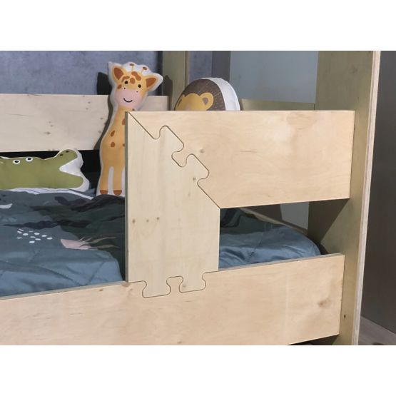 Krevet u obliku kuće Slagalica 160x80 - prirodna boja