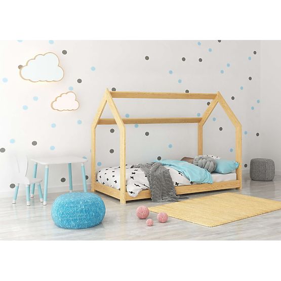 Krevet u obliku kuće Stela 160 x 80 cm - prirodna boja