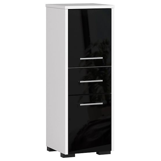KUPAONSKI ORMARIĆ FIN STUPAC 30 2D 1SZ 85cm PK CRNI SJAJ