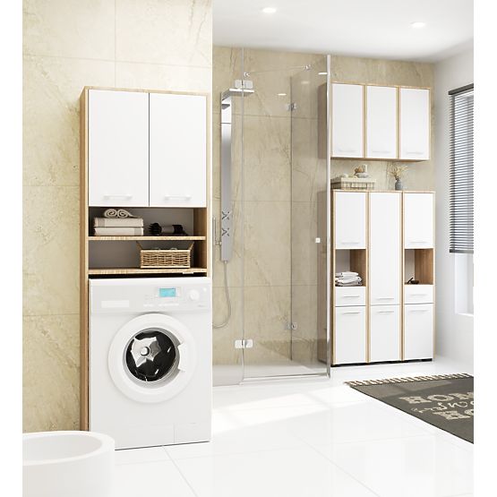 KUPAONSKI ORMARIĆ FIN STUPAC 30 2D 1SZ 85cm PK HRAST SONOMA / BIJELA