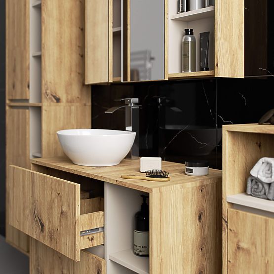 KUPAONSKI ORMARIĆ ISPOD UMIVAONIKA S OTVORIMA VAMI W90 UM 2SZ 2P HRAST ARTISAN / KAŠMIR