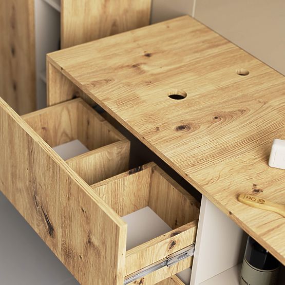 KUPAONSKI ORMARIĆ ISPOD UMIVAONIKA S OTVORIMA VAMI W90 UM 2SZ 2P HRAST ARTISAN / KAŠMIR