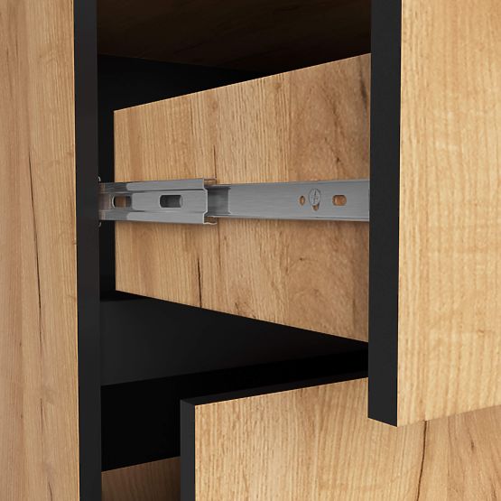 KUPAONSKI ORMARIĆ ISPOD UMIVAONIKA S OTVORIMA VAMI W90 UM 2SZ 2P HRAST CRAFT / CRNA