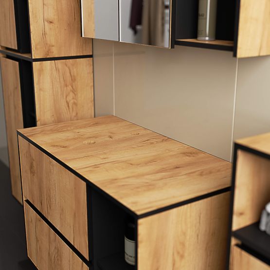 KUPAONSKI ORMARIĆ ISPOD UMIVAONIKA S OTVORIMA VAMI W90 UM 2SZ 2P HRAST CRAFT / CRNA