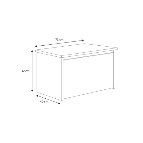 Kutija za igračke Daria bijela s printom Plavi Medvjedić