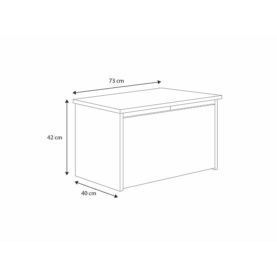 Kutija za igračke Daria bijela s uzorkom Slonić