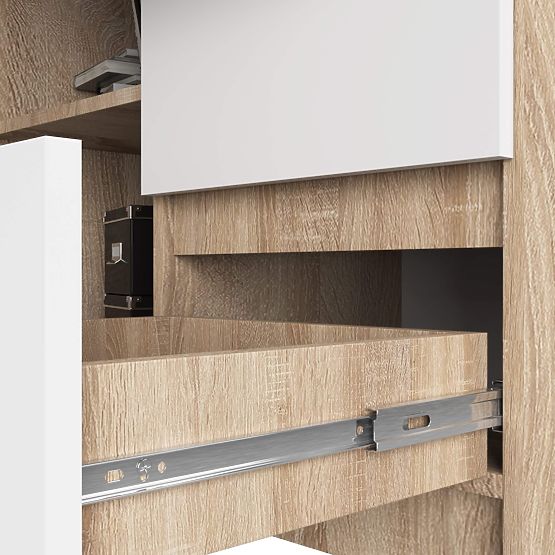 KUTNI PISAĆI STOL B16 CLP DESNI PK SONOMA / BIJELI