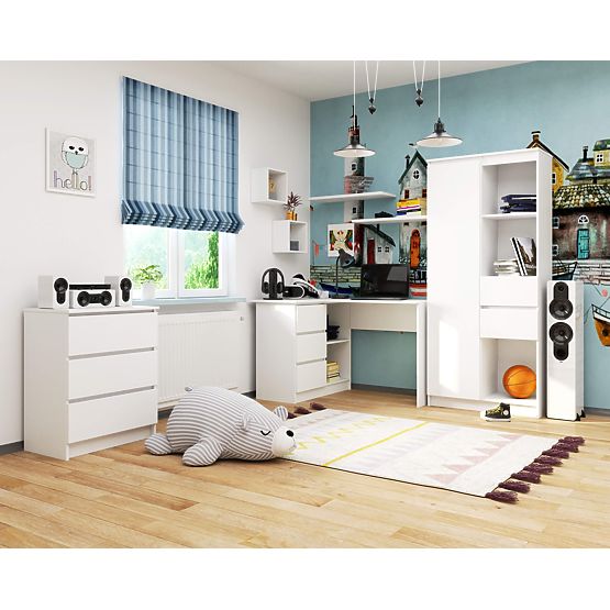 KUTNI PISAĆI STOL B16 CLP PK LIJEVI BIJELI