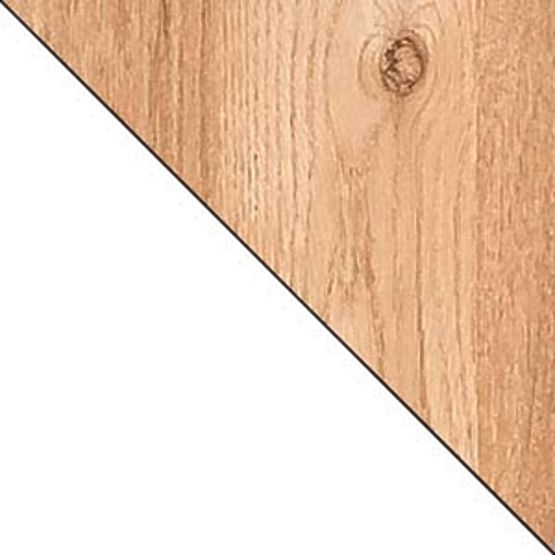 Kutni pisaći stol L11 - bijeli / hrast nash