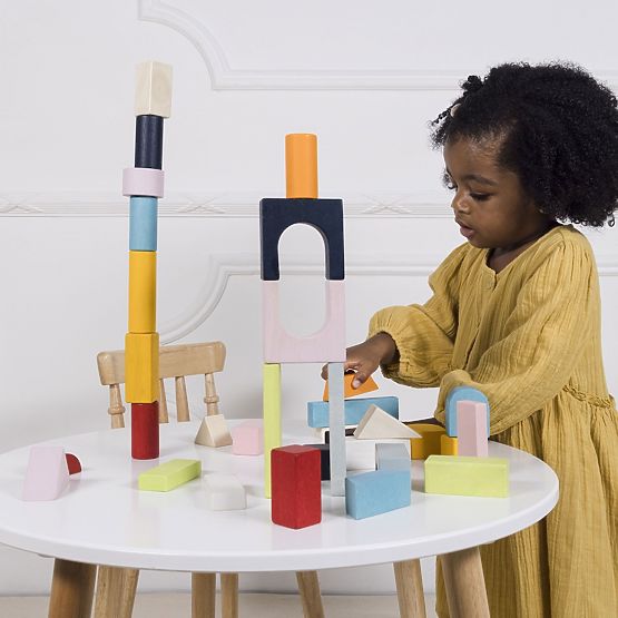 Le Toy Van Petilou Šarene kocke u pamučnoj vrećici 60 kom