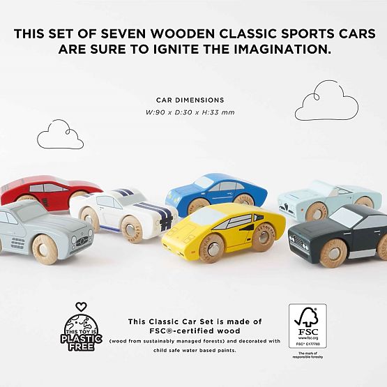 Le Toy Van Set drvenih sportskih autića