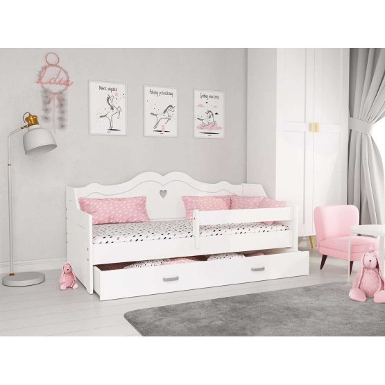 Dječji krevet JULIE s naslonom 160x80 cm - bijeli
