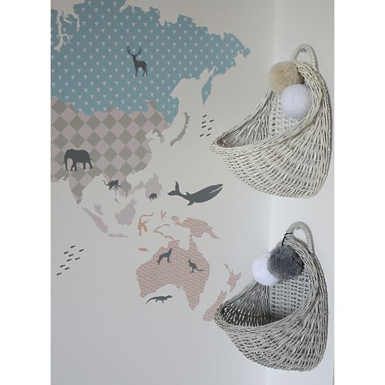 LILU Proutěný košík na stěnu