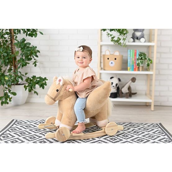 Ljuljačka Pegaz Bež s naslonjačem i kotačima