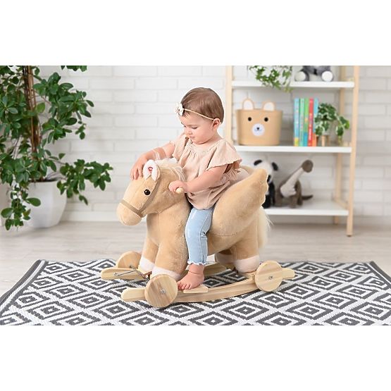 Ljuljačka Pegaz Bež s naslonjačem i kotačima