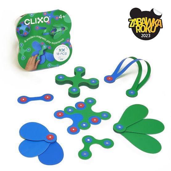 Magnetska slagalica Clixo Itsy, Zelena-Plava