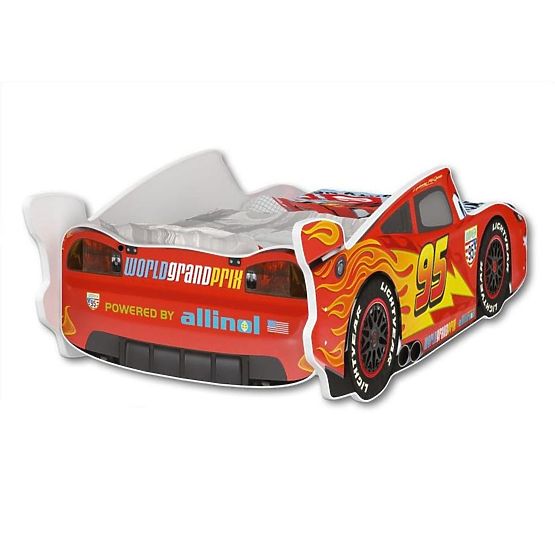 Krevet u obliku auta Munjeviti jurić McQueen - bijela boja
