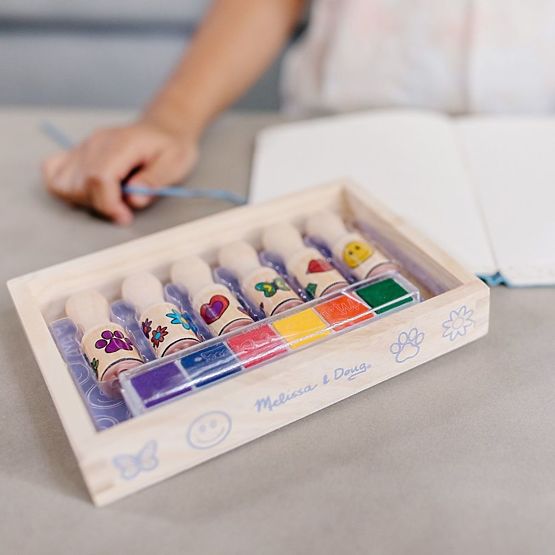 Melissa & Doug set drvenih žigova - 6 kom