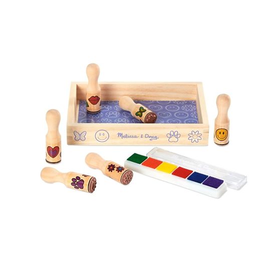 Melissa & Doug set drvenih žigova - 6 kom