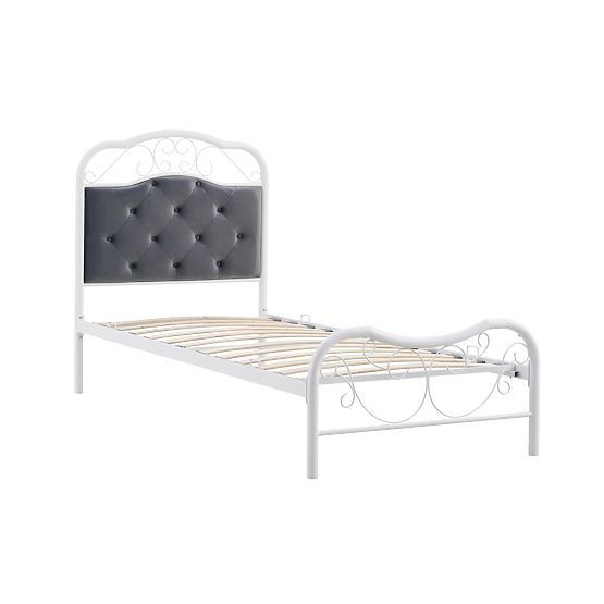 Metalni krevet FABRIZIA 90 x 200 cm - Bijeli