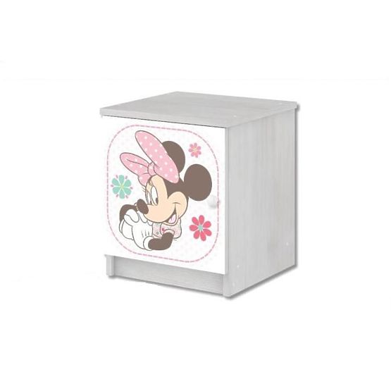Minnie Mouse dječji noćni ormarić - dekor norveškog bora