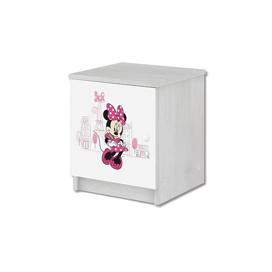 Minnie Mouse dječji noćni ormarić u Parizu - dekor norveškog bora