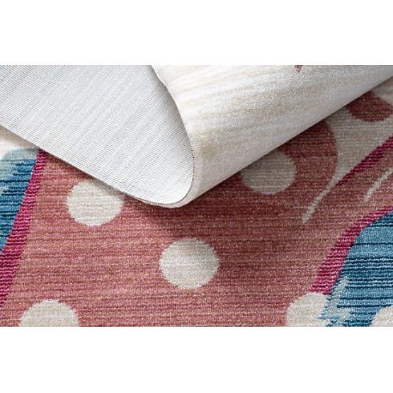 Moderni dječji tepih TOYS 75323 MEDVJEDIĆ, nepravilnog oblika, krem, crvena fuksija