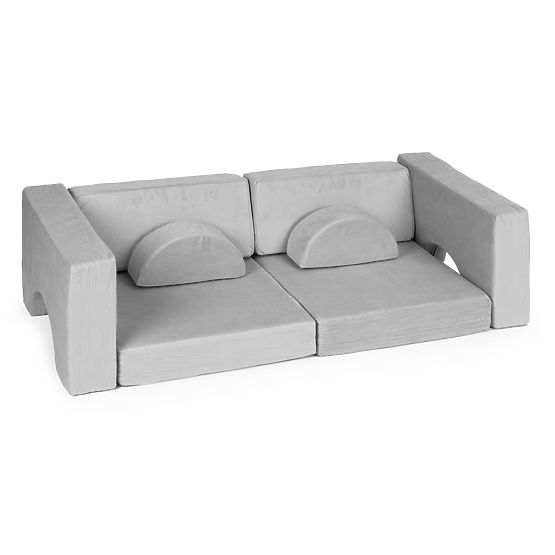 Modularna dječja fotelja DIY 8 mekih jastuka sklopiva - siva ECOTOYS